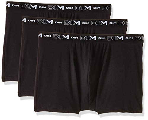 Calções DIM Cotton Stretch Preto (3 Unidades) Dim - Roupa interior - 3 unidades, tecido de cotão stretch, preto, cinto