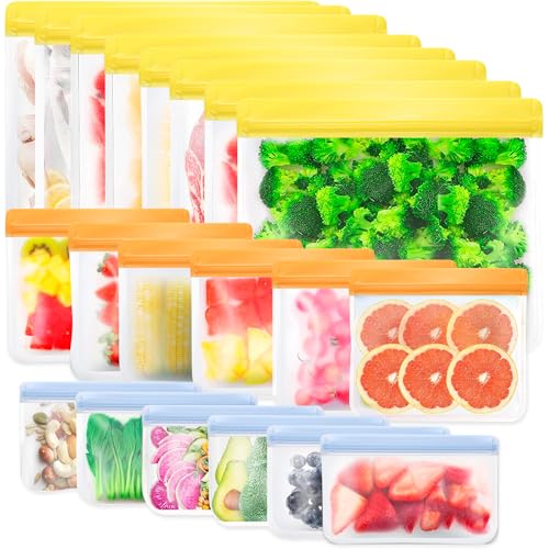 Bolsas Reutilizáveis 20 Bolsas De Congelamento Reutilizáveis Carehabi - Sacos de armazenamento de alimentos - reutilizáveis, 20 bolsas, polietileno, microondas