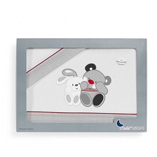 Lençol de Cama Interbaby Amigos 100% Algodão (90x190cm) Interbaby - Roupa de cama e cama - 100% algodão, 90x190cm, preto, azul, rosa