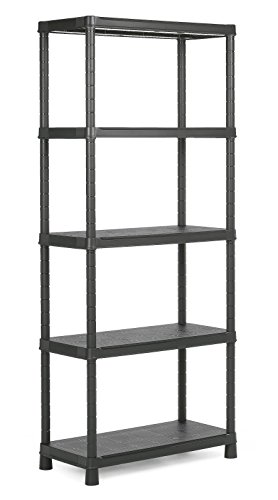 Estante KETER Plus (Preto - Metal - 80 x 40 x 187 cm) Kis - Prateleiras industriais - metal, 80x40x187cm, preto