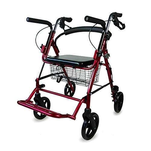 Andador MOBICLINIC Dobrável Modelo Colón Vermelho Mobiclinic - Tabuleiros e lençóis de transferência - dobrável, coluna, vermelho