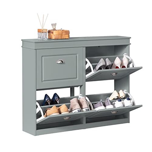 Sapateira SOBUY FSR79-HG (Branco - MDF - 105x24x83cm) sobuy - Organizadores e sapateiras - branco, MDF, 105x24x83cm