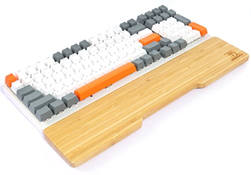 Apoio para Pulsos MAMBASNAKE Bamboo (Bambu) MAMBASNAKE - Apoio de pulso para teclado e mouse - bambu, compatível, 98 teclas, poliuretano