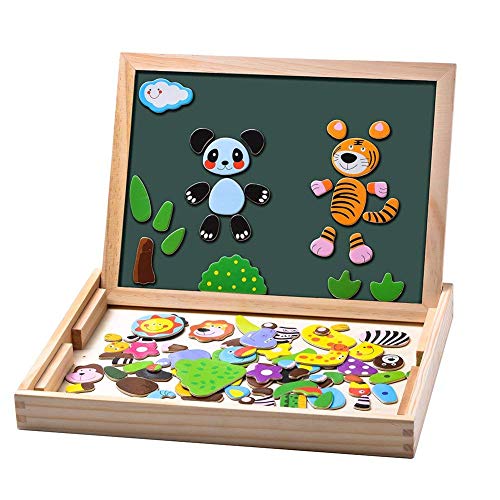 Brinquedo educativo Uping MBWJ001 | Branco Uping - Quebra-cabeças - 100 peças, magnéticas, combináveis, animais