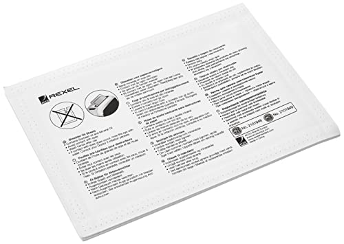 Rexel Lubricant Oil Sheets for Paper Shredders 6 Unidades Rexel - Destruidoras de papel - lubricante, 6 unidades, trituradora