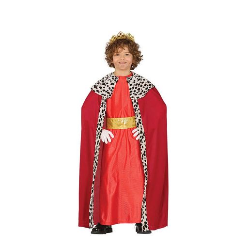 Fato de Menino DISFRAZZES Rei Mago Vermelho (Tam: 5 a 6 anos) Guirca - Fantasias - túnica, capa, cinto, rei mago
