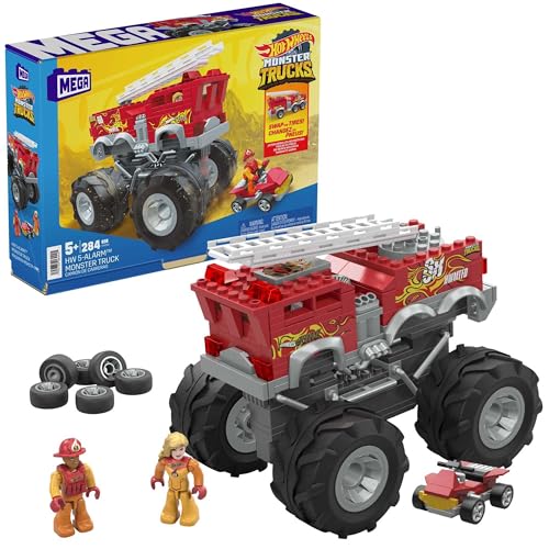 Construção MEGA HOT WHEELS Monster Trucks Fire Truck 
Marca:
Mega Bloks
 - Brinquedos - Hot Wheels, monster trucks, fire truck, construção, figura no cockpit, escada de incêndio