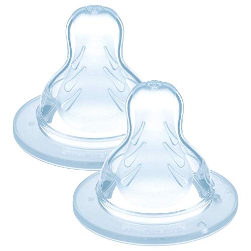 Tetina MAM Nature Sense 3 Silicone 2 Unidades MAM - Bicos e forros para mamadeiras de bebê - silicone, 3 velocidades, alimentação natural, textura externa