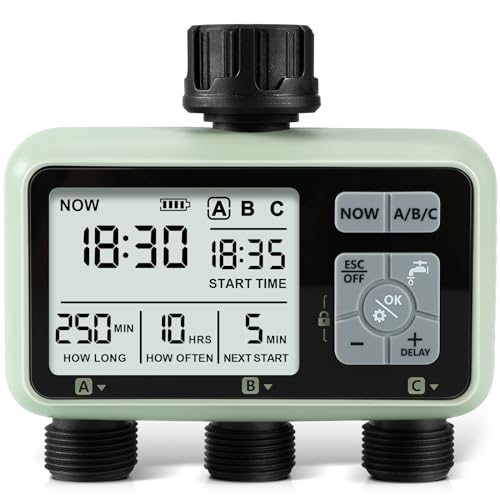 Temporizador de Riego SOGUYI com Entrada de Latão Ningbo Hanci Electrical Co., Ltd. - Temporizadores de iluminação - programável, sem ferramentas, lcd, dial fácil