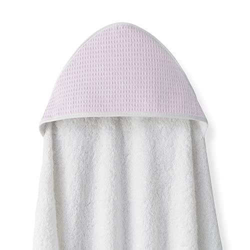 Capa de banho DELANTAL Nido de abeja branco e rosa Interbaby - Toalhas de banho e panos de limpeza - capa, banho, delantal, nido de abeja