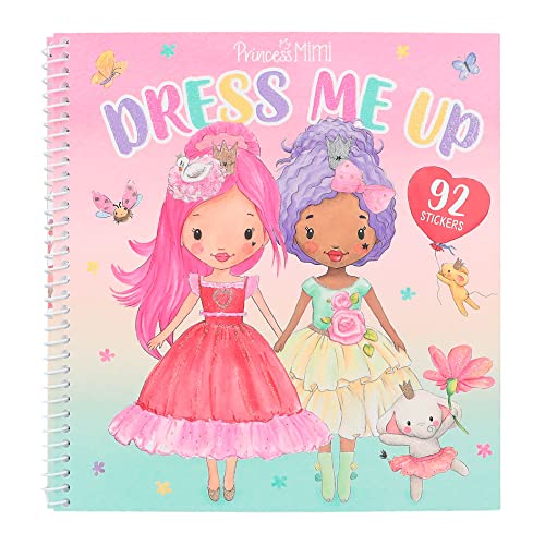Livro de Pergaminho DEPESCHE Princess Mimi Visteme Princess Mimi - Brinquedos - conjuntos, 24 páginas, etiquetas coloridas, amigos animais