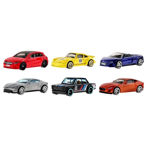 Brinquedo sobre Rodas HOT WHEELS (3 anos) Hot Wheels - Carrinhos de brinquedo - veículos, escala 1/64, carros europeus, coletor