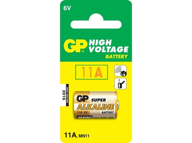 Pilha Não Recarregável GP BATTERIES High Voltage 11A GP BATTERIES - Baterias de uso geral - 11A, 6v, alcalino, cilíndrico