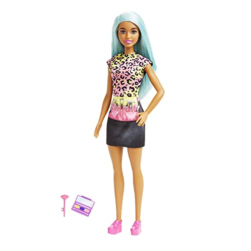 BARBIE: Maquilhagem (Idade Mínima Recomendada: 3 anos) Mattel - Bonecas - maquilhagem, 3 anos, acessórios, cabelo azul