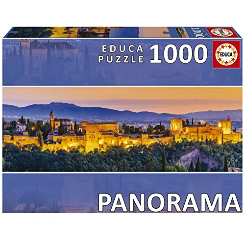 Puzzle EDUCA BORRAS Alhambra Granada (1000 peças) EDUCA - Quebra-cabeças de encaixar - 1000 peças, Alhambra Granada, 96 x 34 cm