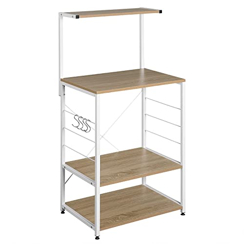 Estante WOLTU (MDF - Castanho e Branco - 60 x 40 x 123 cm) WOLTU - Prateleiras industriais - MDF, castanho, branco, 60x40x123 cm