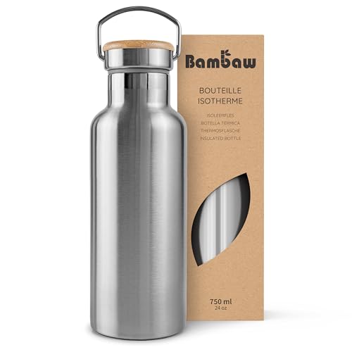 Garrafa Térmica BAMBAW 750ml (750 ml - Aço Inoxidável) Bambaw - Porta-alimentos e bebidas - 750ml, aço inoxidável