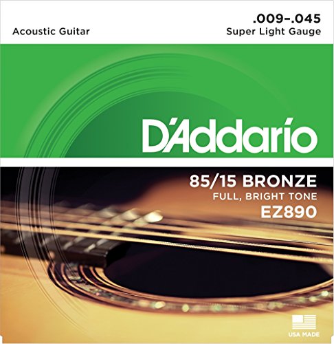Set Cordas Guitarra Acustica Daddario Ez890 09-45 D'Addario - Acessórios para guitarra - acústica, bronze, durável, 6 cordas