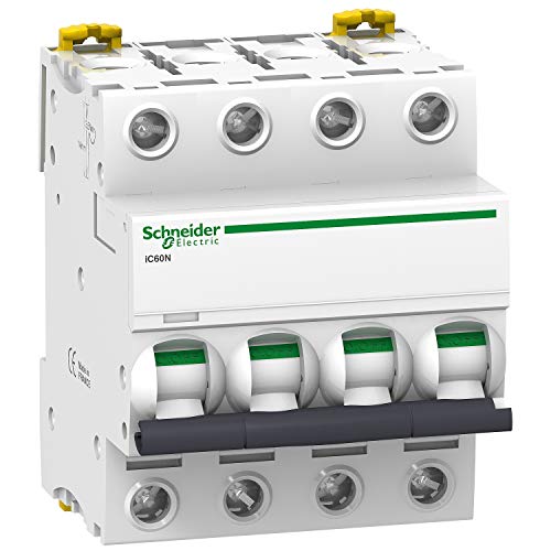 Disjuntor Schneider Electric A9 F75425 IC60 N 4P Branco Schneider Electric - Interruptores e relés especiais - schneider electric, ic60 n, 4p, branco