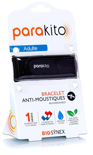Pulseira Mosquito Repelente Recarregável Preto Biosynex - Repelentes de insetos domésticos - recarregável, preto, plástico