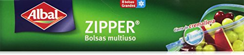 Saco de Transporte ALBAL Zipper (Plástico - Transparente) Albal - Sacos de armazenamento de alimentos - plástico, transparente, redondo, 3L