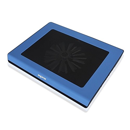 Base de Refrigeração Approx APPNBC06 para Portátil 39,6 cm Preto e Azul Approx - Peças de refrigeração de sistema de computador - base refrigeração, portátil, preto azul