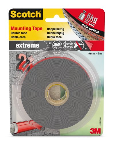 Fita Adesiva 3M Scotch Double Sided Removable 19 Mm X 5 M 3M - Fitas adesivas de escritório - fita adesiva, 3m scotch, dobrada, removível, 19 mm x 5 m