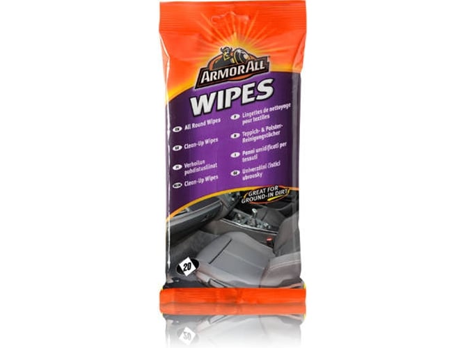 Toalhitas ARMOR ALL Multiusos (20 unidades) Armor All - Limpadores de carpetes e estofados de veículos - 20 unidades, multiusos, microfibriloso, pólimério