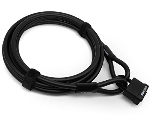 Cadeado Cabo 5Mtr KOHLBURG (Preto - 5m) KOHLBURG - Fechaduras e chaves - aço inoxidável, 5m, fecho pressão, gancho