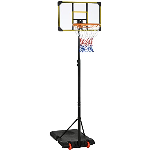 Cesto de Basquetbol SPORTNOW | 75x56x210-240 cm - Preto/Amarelo sportnow - Aros de basquete - basquetbol, preto, amarelo, 75x56x210-240