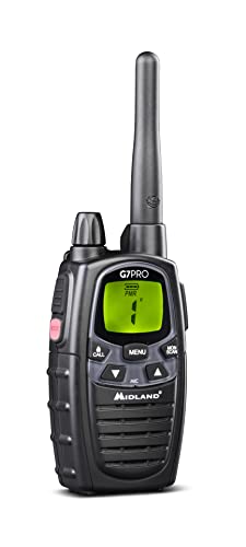 Walkie-Talkie MIDLAND G7 PRO (8 Canais - Até 12 Km - Até 18h - Preto) Midland - Rádios bidirecionais - 8 canais, 12 km, ptt duplo, vox