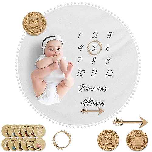 Mfuko Baby Blanket Months Spanish (Idade Mínima Recomendada: 0 meses) Mfuko - Roupa de cama e cama - meses, bebé, blanket