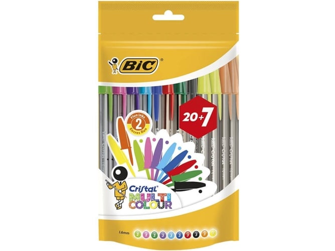 Esferográfica de Tinta Permanente BIC Cristal Multi Cor BIC - Canetas - tinta permanente, multi cor, design elegante, ponta em metal