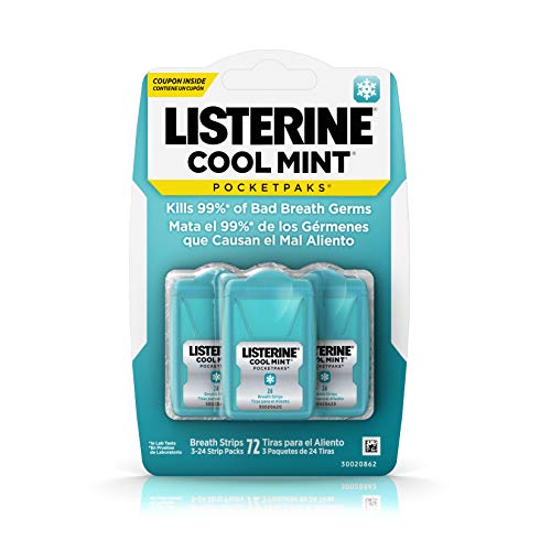Cool Mint PocketPaks Breath Strips 24's Listerine - Spray bucal - cool mint, breath strips, 24 unidades