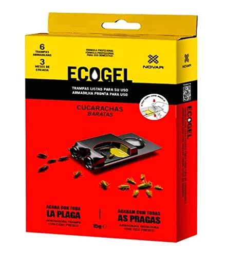 EcoGel ECOGEL-4023-TRAP-BUGS-TRAP-BUGS Laboratorios Econovar - Armadilhas de controle de pragas - pest control, preto, amarelo, 6 peças