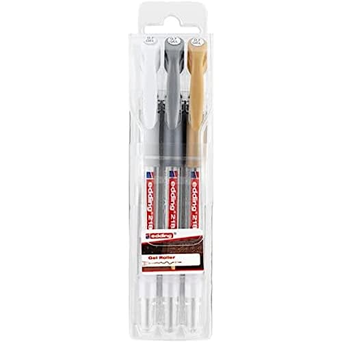 Marcadores EDDING Roller Gel (Branco e Dourado) Edding - Canetas - gel, branco, dourado