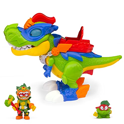 Figura de Ação SUPERZING SuperDino H-Rex (Idade Mínima: 4 anos) MAGICBOX - Brinquedos - articulado, cauda aberta, mandíbulas abertas, iluminação