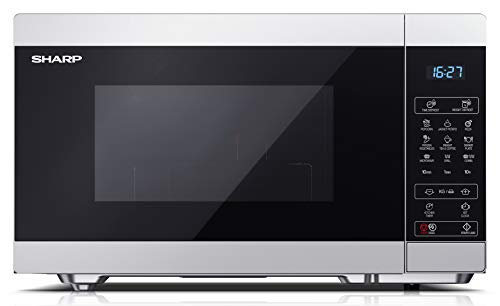 Micro-ondas Sharp YC-MG81ES | Preto (Pequeno Almoço) Sharp - Fornos de microondas - grill, 28 litros, 900W, 1100w