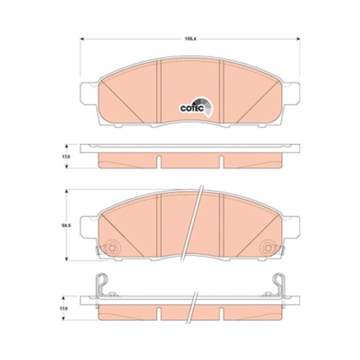 Pastilha para Parafusos TRW AUTOMOTIVE GDB3502 TRW - Sistema de freios de veículos motorizados - lamborghini, pastilha, parafuso