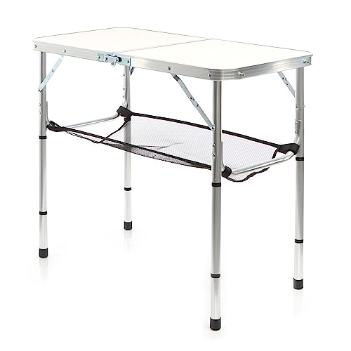 Mesa de Campismo TOBOli Dobrável (Alumínio - Branco) Toboli - Campismo & caminhada - dobrável, alumínio, branco, 4 posições