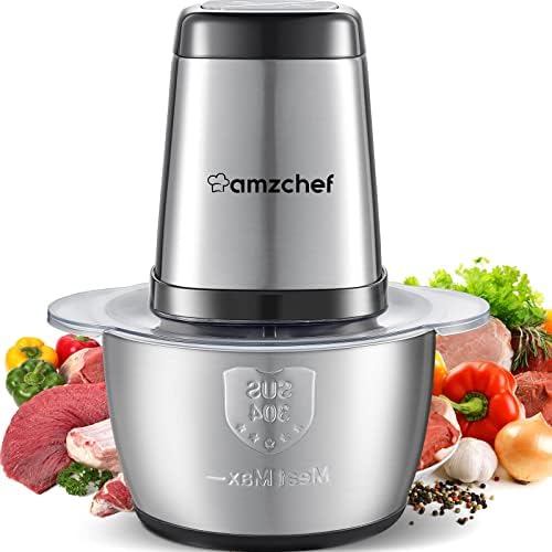 Picadora AMZCHEF 2020 Upgraded (2 Modos - 350 W) cjh - Batedeiras e liquidificadores - 1,5 L, 350 W, 2 velocidades, 3 acessórios