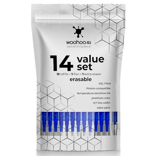 Recargas para Canetas WOOhOO4U Azul (14 Un) woohoo4u - Tinta e recargas de caneta - recargas, canetas, woohoo4u, azul, conjunto