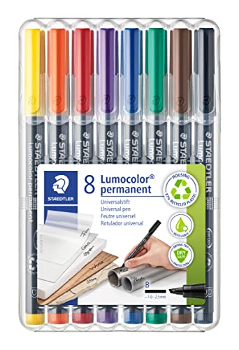 Marcador STAEDTLER Lumocolor Permanente (Multicor - Ponta 1-2 mm) Staedtler - Canetas - multicor, ponta 1-2 mm, resistente à pressão, tinta resistente à água