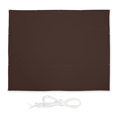 Toldo de Guarda-Sol Relaxdays 100% Algodão - Castanho (Textil) Relaxdays - Toldos e gazebos - algodão, castanho, 200x1000x400mm