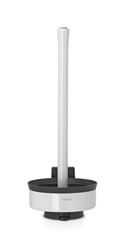 Suporte para papel higiénico Brabantia 483448 | Preto, Branco Brabantia - Porta-papel higiênico - inox, fácil de limpar, preto, branco