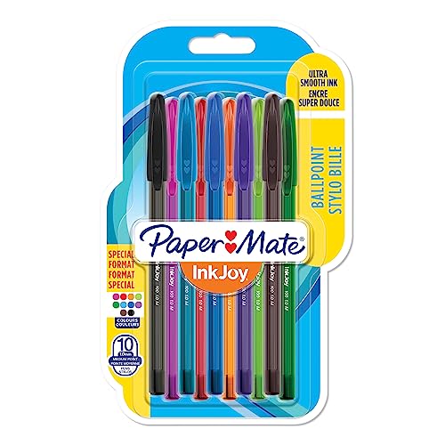 Esferográfica PAPERMATE Inkjoy 100 (Multicor - Ponta Redonda) Paper Mate - Canetas - multicor, ponta redonda, 1 mm, tinta fluída