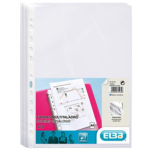 Bolsa para Papel de Parede ELBA (A4 - Transparente) Hamelin Brands - Protetores de folhas - polipropileno, transparente, a4