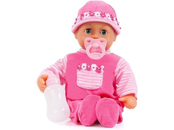 Boneca BAYER Primera Palabra (Idade Mínima: 3 anos) Bayer Design - Brinquedos - 38 cm, 24 sons, biberão, chupete