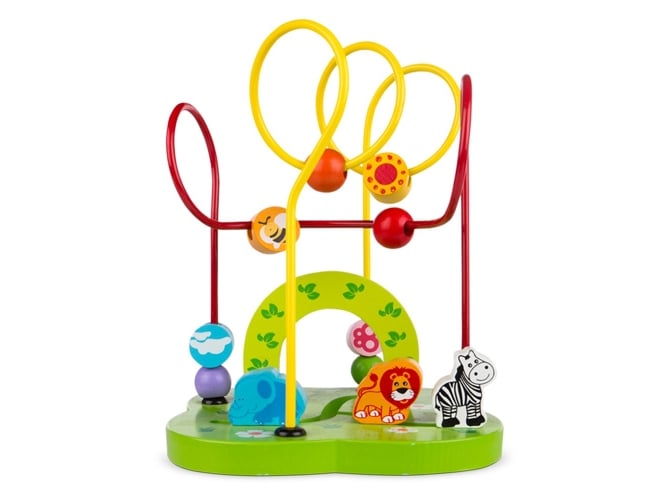 Puzzle WOOMAX LABERINTO DE MADEIRA ANIMALES Y FORMAS GEOMETRICAS COLORBABY - Brinquedos de atividades - madeira, animais, geométricas, labirinto