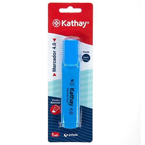 Marcador Fluorescente KATHAY 86211830 (Azul) Grafoplas del Noroeste,S.A. - Marcadores e marcadores de texto - fluorescente, azul, traço grosso, ponta biselada